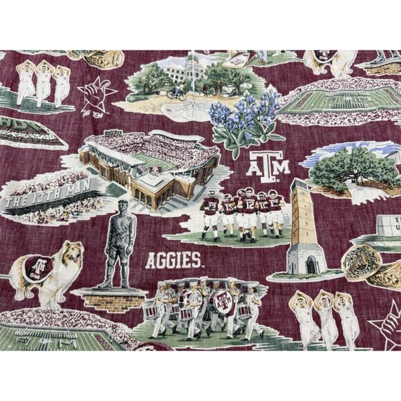 Reyn Spooner Shirt Mens Size Large Collegiate Football Texas A&M Aggies Print - Picture 4 of 13